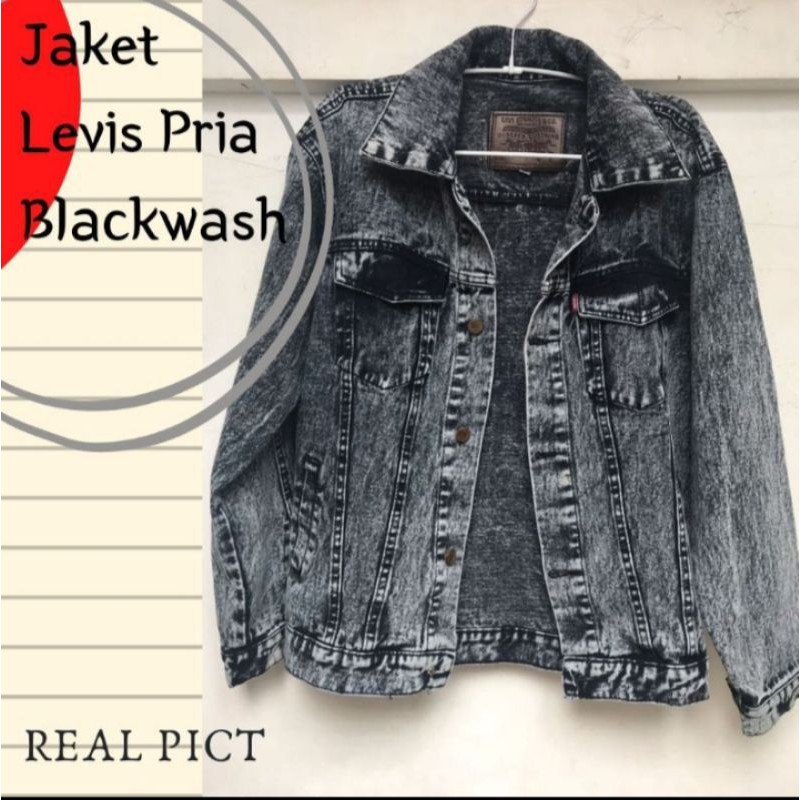 jaket jeans BLACK WASH/precak/sembur size:M,L,XL