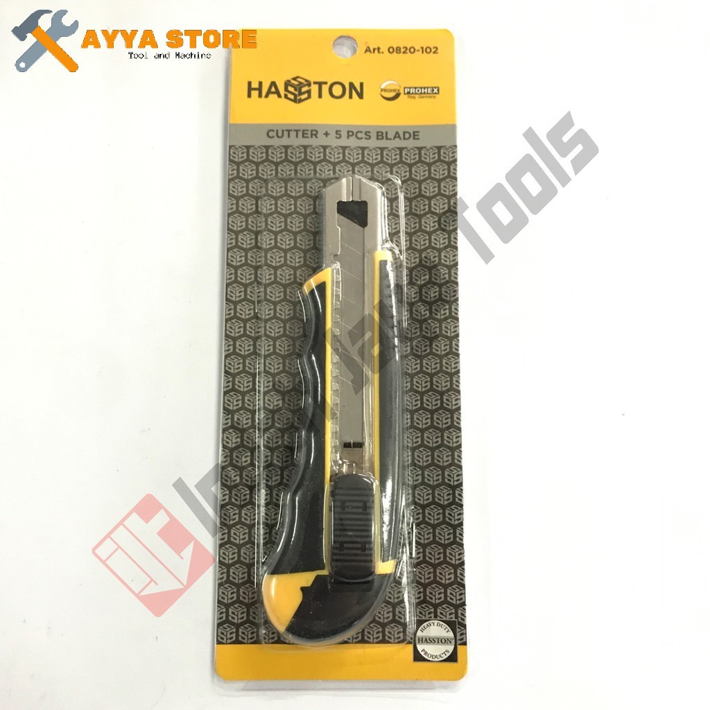 

HASSTON PROHEX Cutter Plastik - Pisau Cutter 0820-102 Ayya