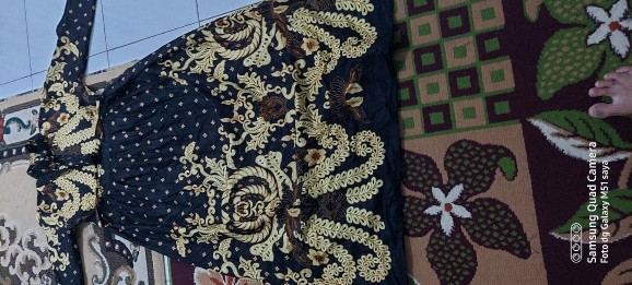 Maura Couple - Sania Ruffle Batik Couple Ori Ndoro Jowi Couple 2518 Couple Batik Sarimbit Gamis
