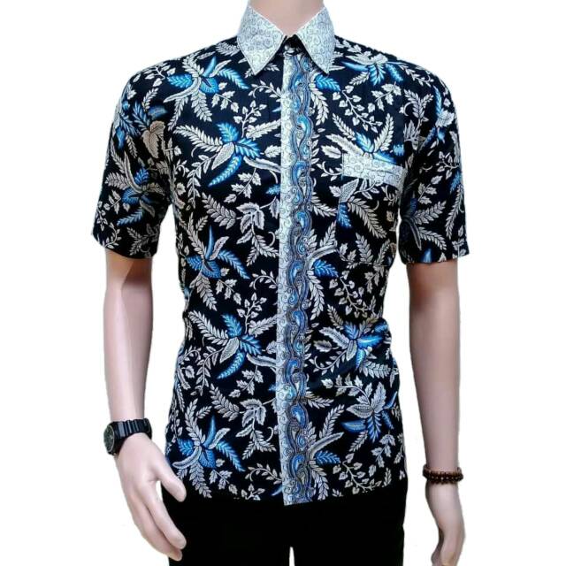 Kemeja Batik Blarak Biru