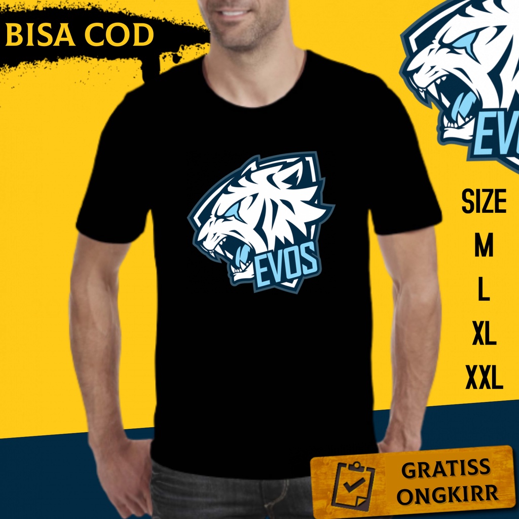Baju kaos evos original distro lengan pendek pria wanita | kaos evos ml | kaos ovos ff | kaos gaming