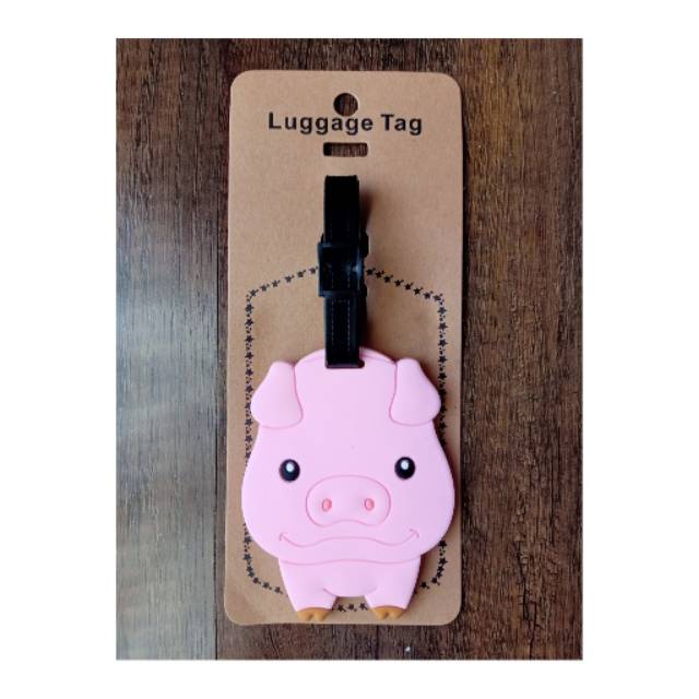 pig luggage tag