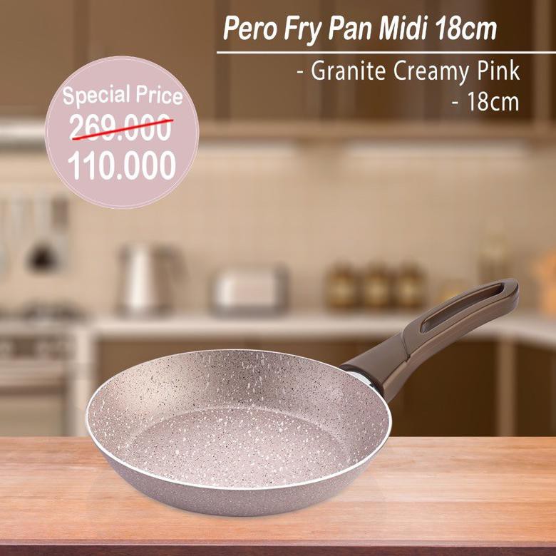 {BISA COD} PERO FRY PAN MIDI 18CM - CREAMY NEW [Kode 1|Kode 2|Kode 3|Kode 4|Kode 5|Kode 6|Kode