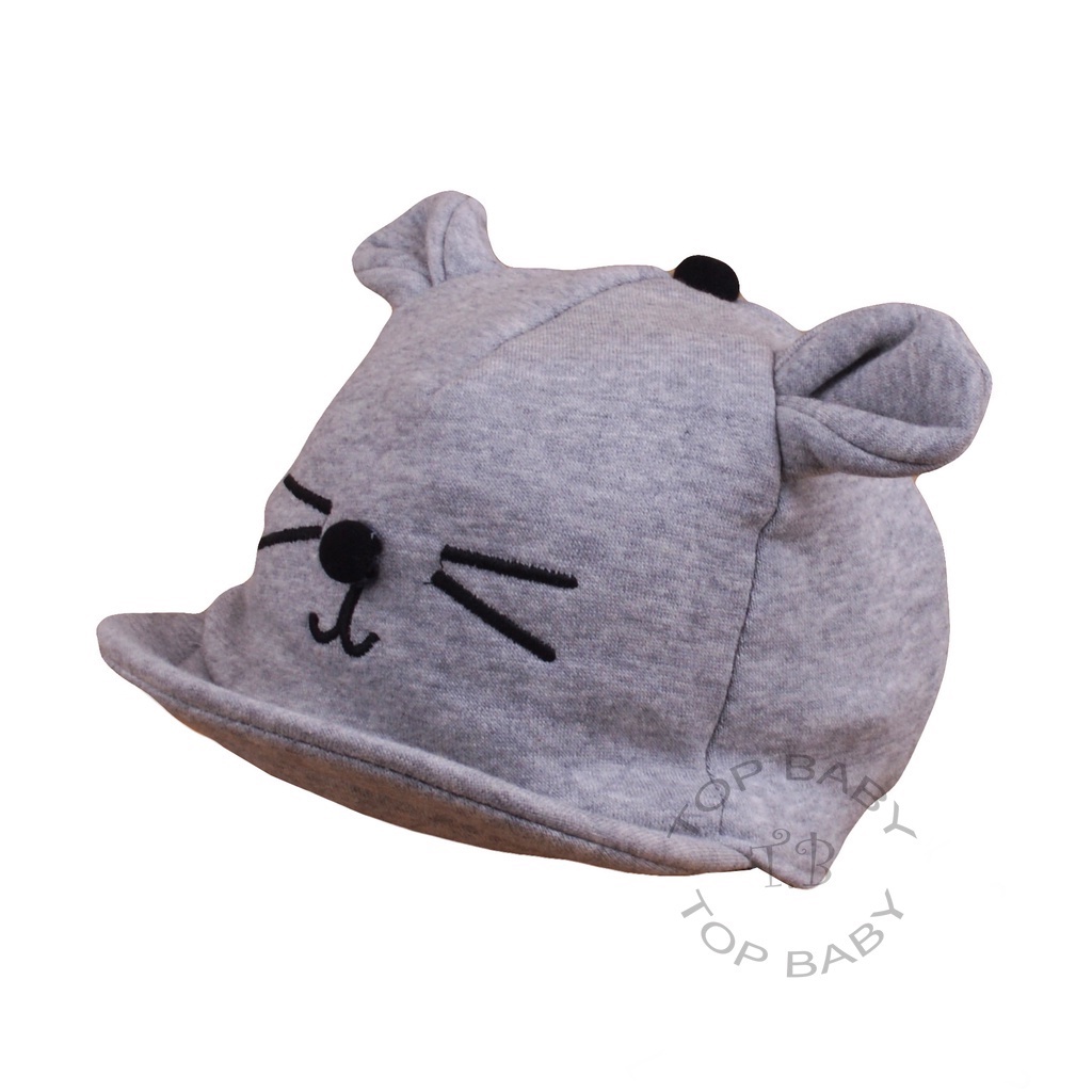 Topi Bayi Motif Meow - 4674