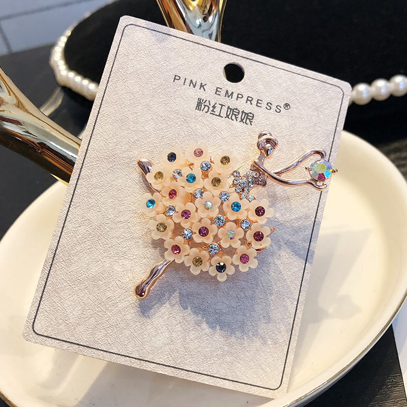 Bros Bros Pin Perempuan Korea Suasana Mewah Selendang Gesper Mantel Kardigan Dekorasi Kreatif-7