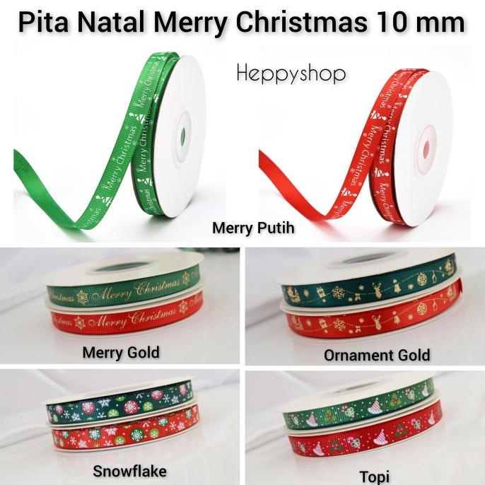 

Best Product!!! Pita Natal 10 Mm Grossgrain Merry Christmas Ribbon - Paling Diminati