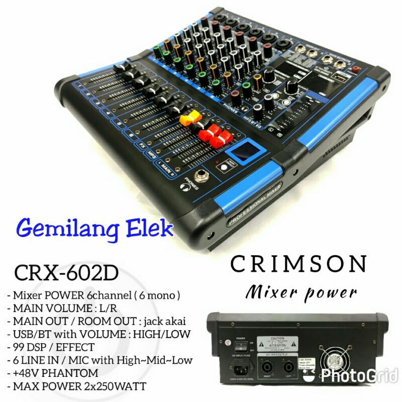 Power Mixer CRIMSON CRX 602D Original