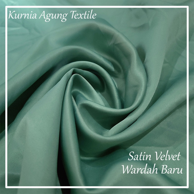 Kain Satin Velvet Premium Warna WARDAH BARU Satin Bridesmaid Mewah Puring Kebaya Meteran dan 0.5 Meter lebar 150cm