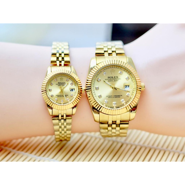 JAM TANGAN COUPLE ROLEX DATEJUST GOLD
