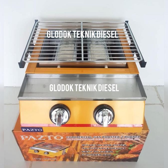 Alat Panggang Gas 2 Tungku Panggangan Portable Original - Terbaik 