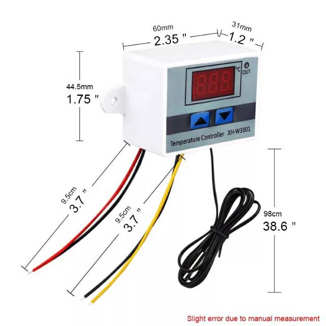 Thermostat Digital LED Temperature Controller XH-W3001 220V/12V Pemanas Pendingin Suhu Digital