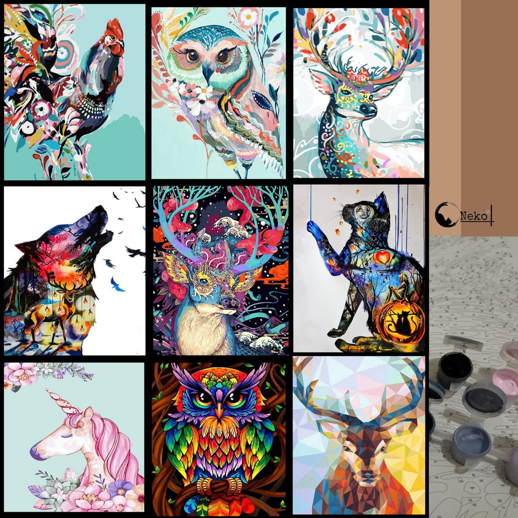 

⭐Oneko⭐ Paint By Number / melukis dengan nomor {40x50cm} Animal