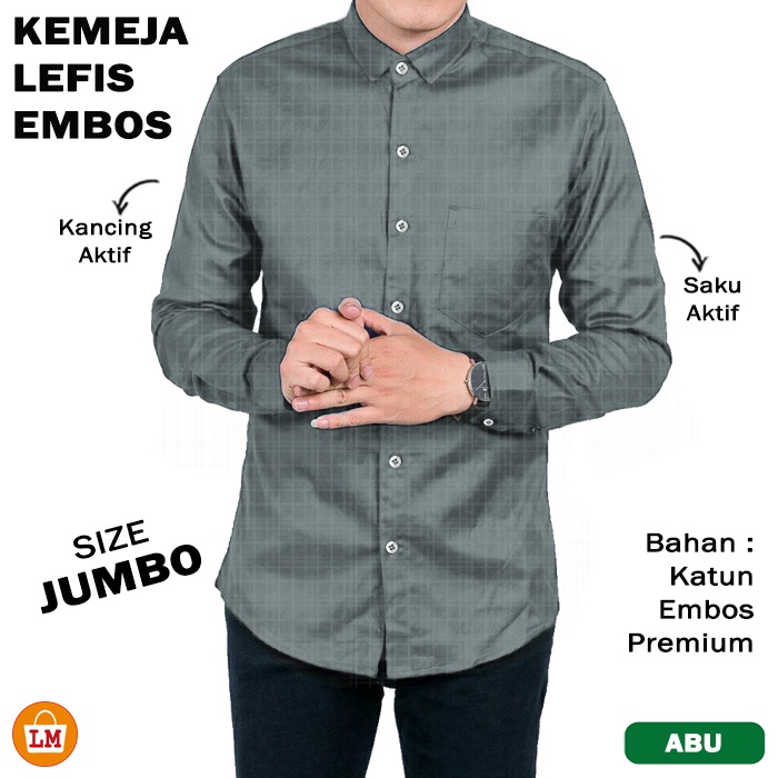 HARGA PROMO // Kemeja Pria Lengan Panjang Terbaru // Kemaja Lefis Emboss Bahan Embos Premium LMS 26940 26942 TERMURAH TERLARIS