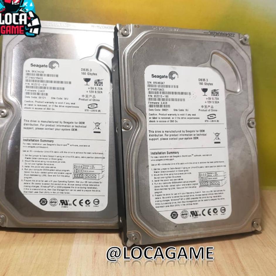 Harga Bersahabat HARDISK INTERNAL ATA/IDE 160GB UNTUK PS2 FAT/TEBAL FULLGAME BISA REQUEST