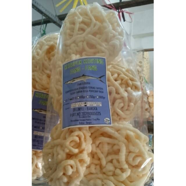

(RasaBangka) Kerupuk krupuk keriting Bangka cap "Fang-Fang