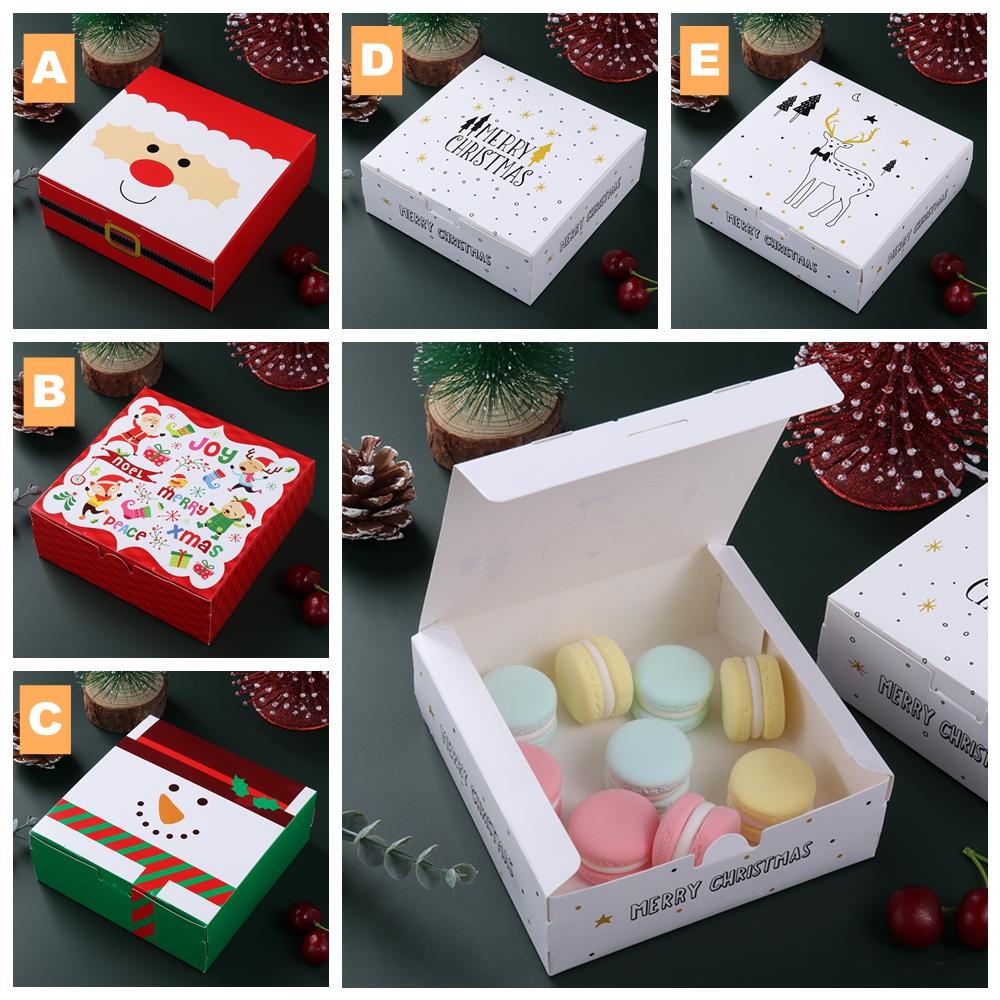 R-FLOWER Kotak Kado Natal Gift For Friend Cookie Box Snowman Printed Merry Christmas