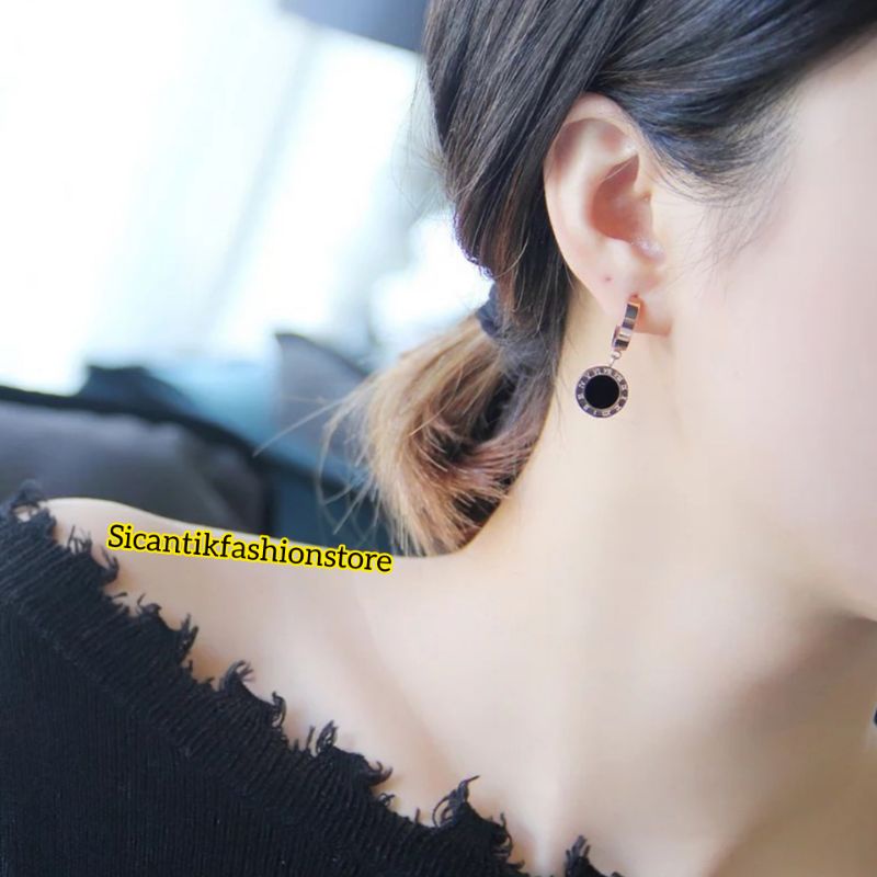 Anting Titanium Wanita Terbaru Bulgarii  Rose Gold Anti Karat selamanya Anting Wanita Kekinian Mewah Terbaru Terlaris