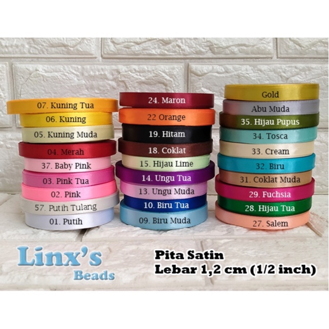 

Pita Satin Polos 1,2 cm / 1,2 inch