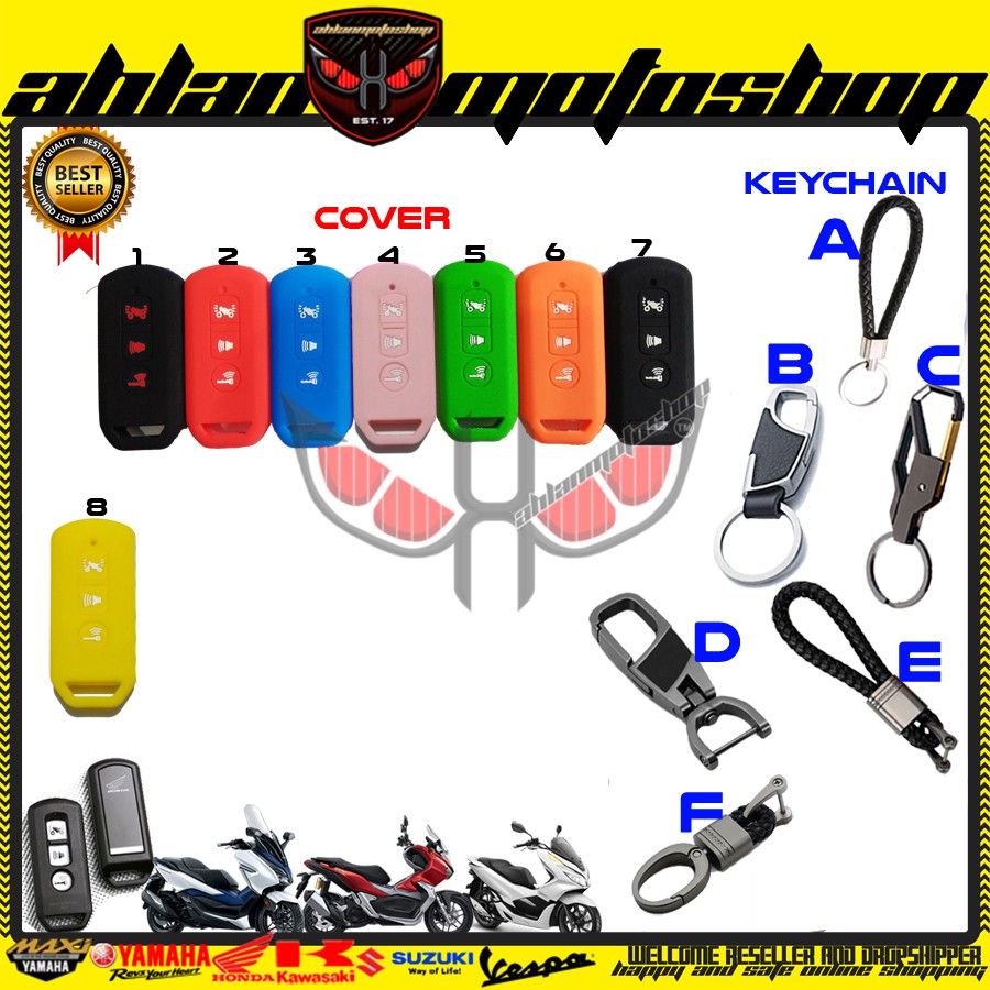 Gantungan Kunci Keychain Kondom Silikon Sarung Remote Motor Honda Pcx Adv Vario Scoopy 160 150 125 Forza 250-PCX ADV FORZA OLD(C)