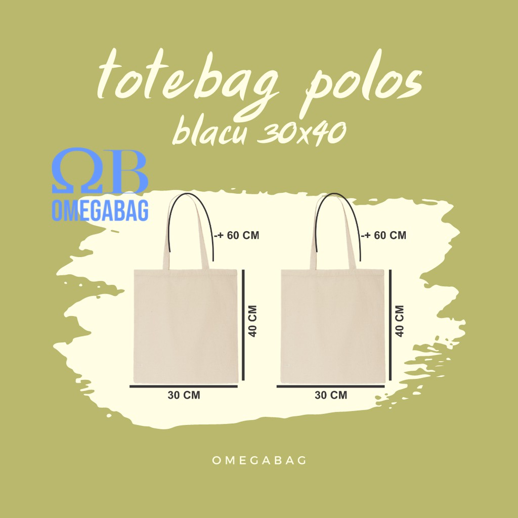 TOTE BAG POLOS BLACU PREMIUM 30X40