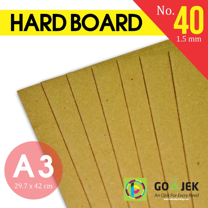 

Langsung Order Karton Board No. 40 Ketebalan 1,5 mm size A3 (297 x 420) Murah