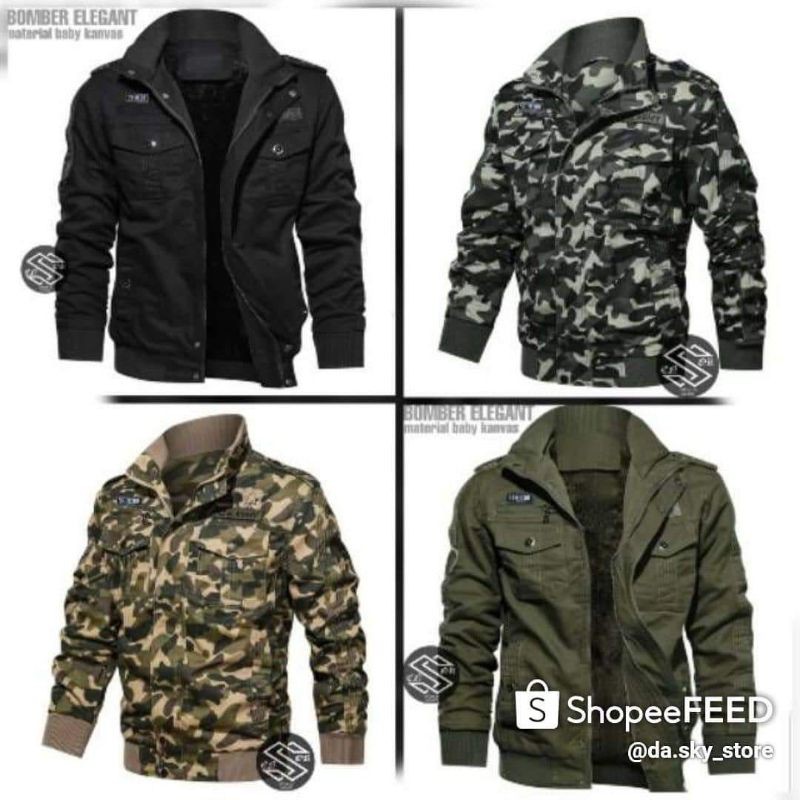 BOMBER ELEGANT CAMO/JAKET BOMBER TERBARU MURAH HARGA BERSAHABAT