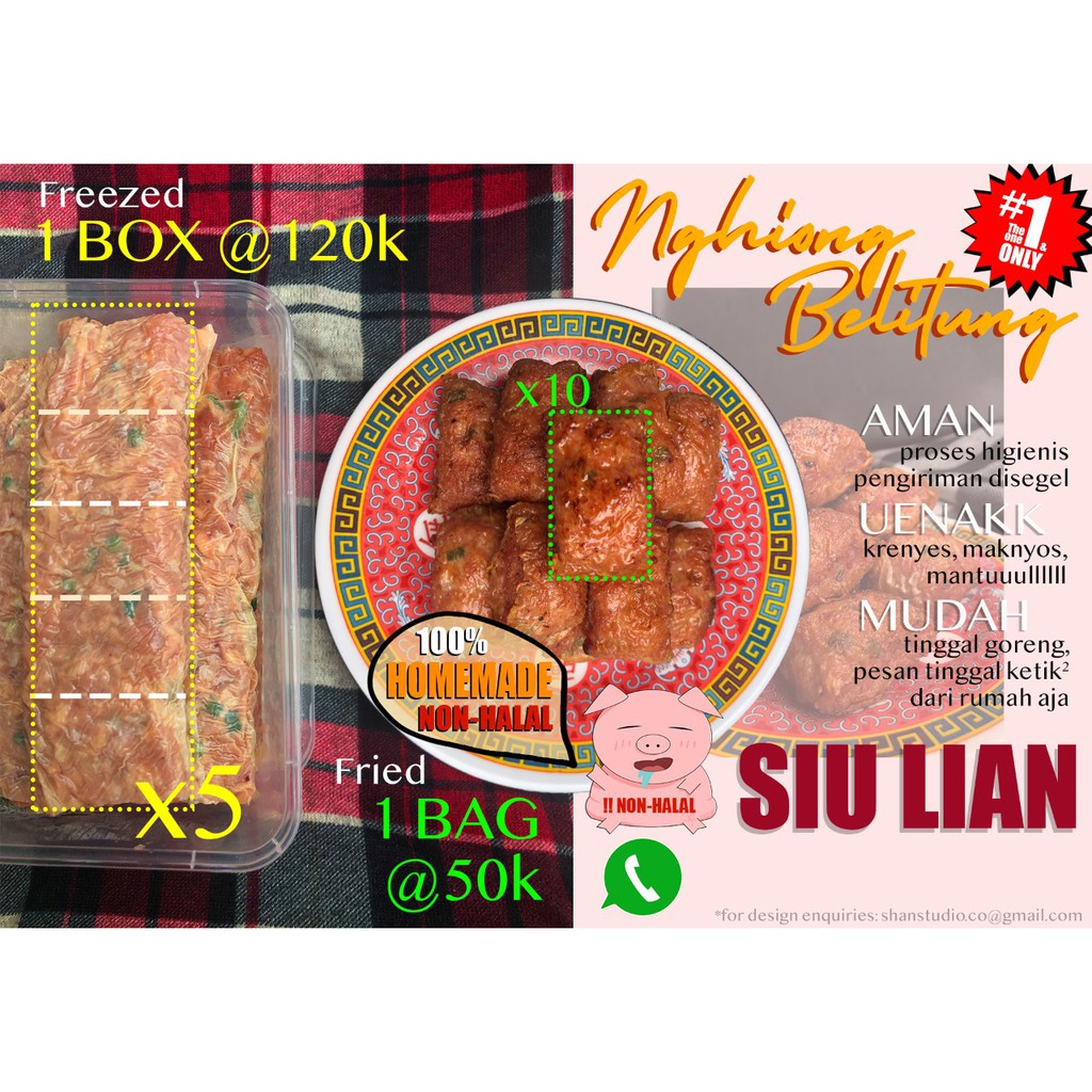 

Ngohiong Belitung (Babi) non halal