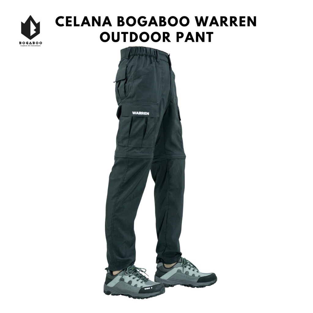 BISA COD Celana panjang gunung sambung  BOGABOO seri WARREN -  celana cargo - celana hiking - celana outdoor - celana gunung pria dan wanita