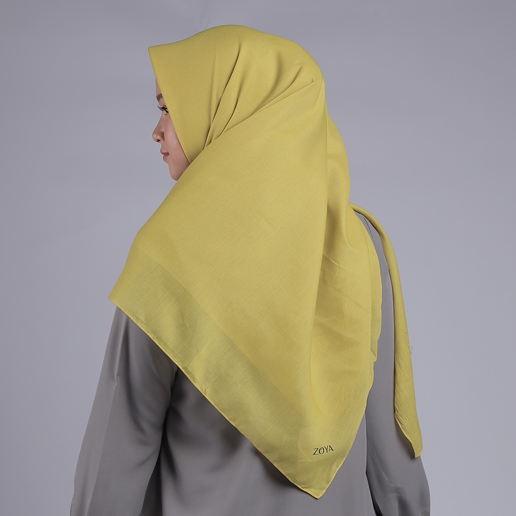 ZOYA MOG AISHA PLAIN SCARF HIJAB SEGIEMPAT KERUDUNG JILBAB POLOS VOAL POLLYSPUN