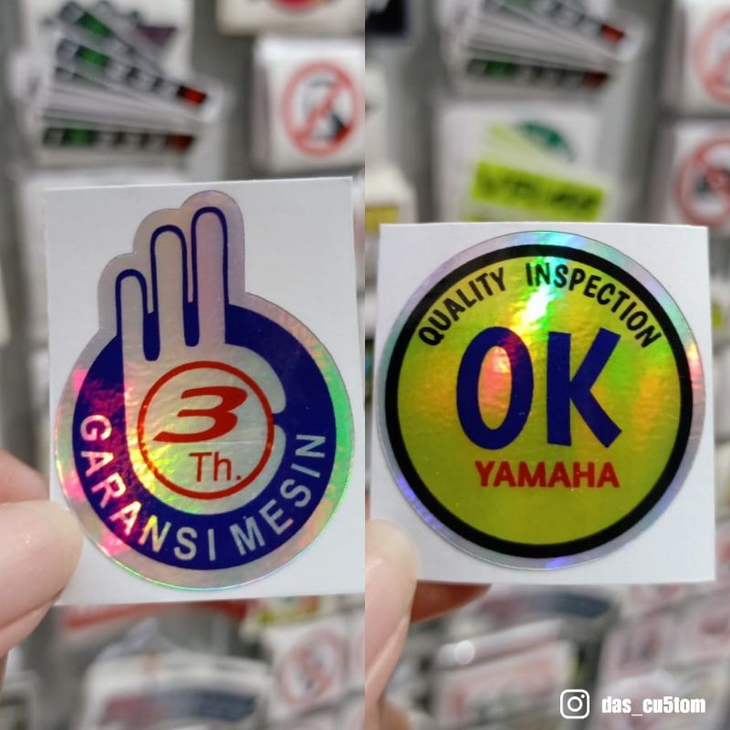 sticker printing 3thn garansi dan OK YAMAHA HOLOGRAM