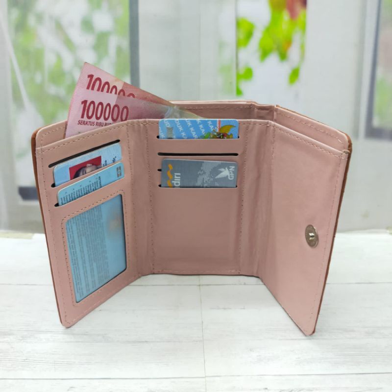 COD DOMPET LIPAT SEDANG WANITA BORDIR  DOMPET BEHEL UKURAN TANGGUNG