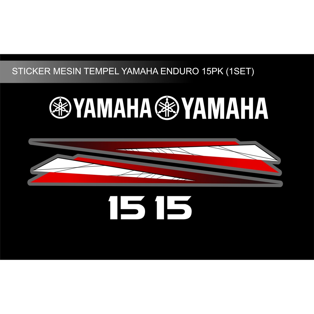 STICKER MESIN YAMAHA ENDURO 15PK 1 SET -INDIDO01-