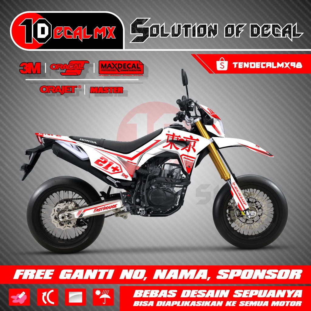 Decal CRF 150 L FULL BODY MERAH PUTIH SIMPLE TOKYO