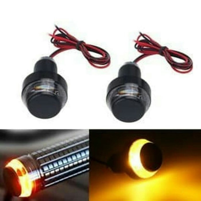 Lampu Jalu Stang Lampu Led Lampu Sen Sein Led Turn Signal Indikator Jalu Aksesoris Variasi Motor