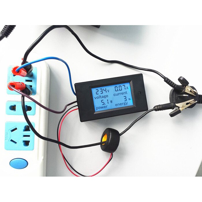 100A AC 80-260V Digital LCD Ammeter Voltmeter Panel with CT Electric Volt Amp Meter Power Kwh