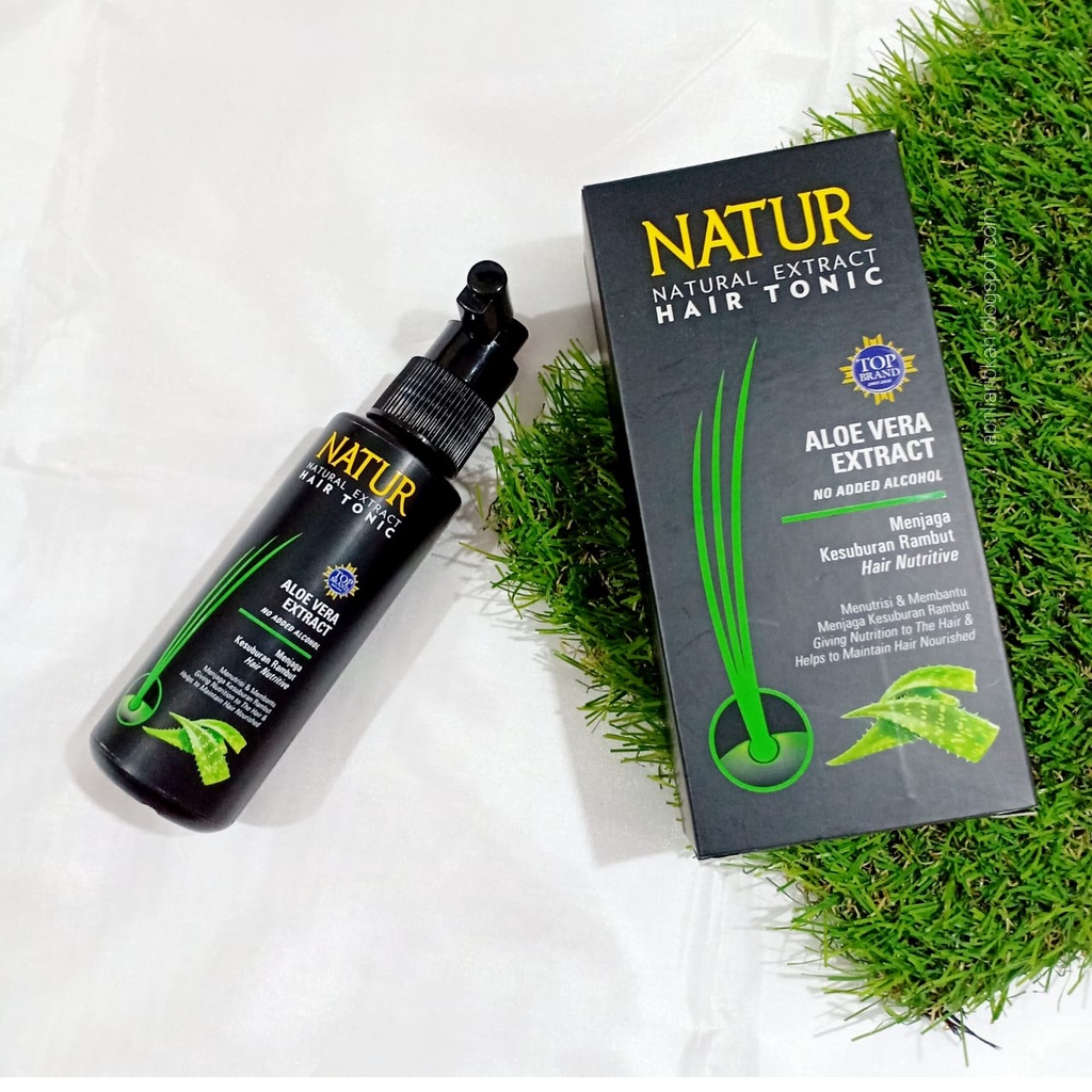 Natur Hair Tonic 90 ml dan 50 ml/ Natur Hair Tonic Gingseng / Natur Hair Tonic Aloe Vera / Penyubur Rambut