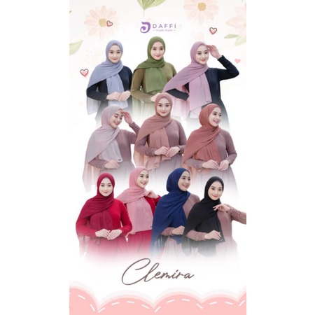 DAFFI HIJAB PASHMINA PLISKET CLEMIRA ORI 100% by DAFFI