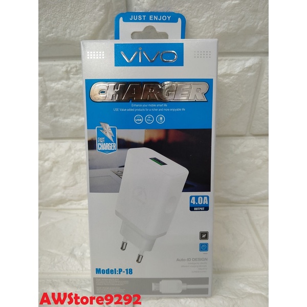 Travel Charger Kabel data USB VIVO P-18 P18