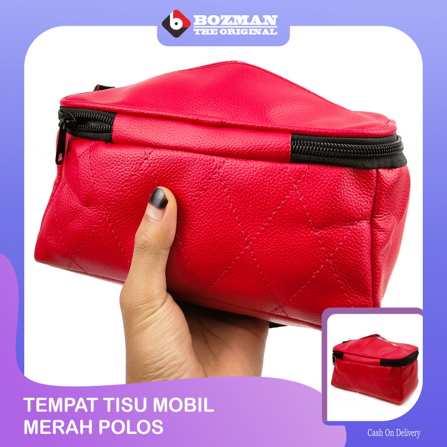 Tempat Tissue Kulit Mobil / Kotak Tisu Bahan Kulit Multifungsi Premium Leather