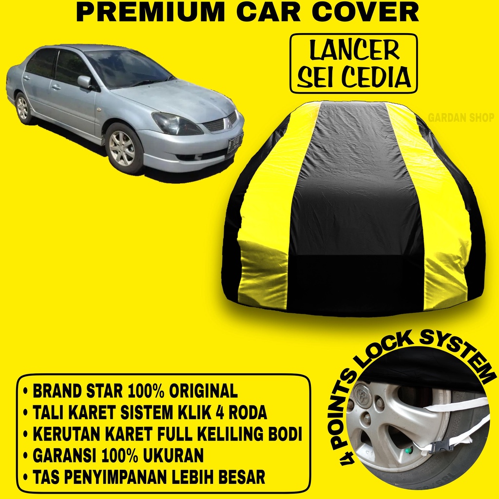 Body Cover LANCER SEI CEDIA Sarung Strip KUNING Penutup Pelindung Bodi Mobil Lancer Sei Cedia PREMIUM