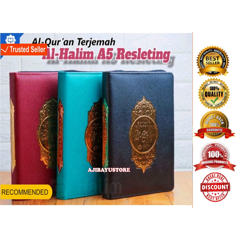 Al-Quran Al-Halim Al Quran Terjemah Al Halim Ukuran A5 Dompet Resleting Ukuran Sedang 15 x 21