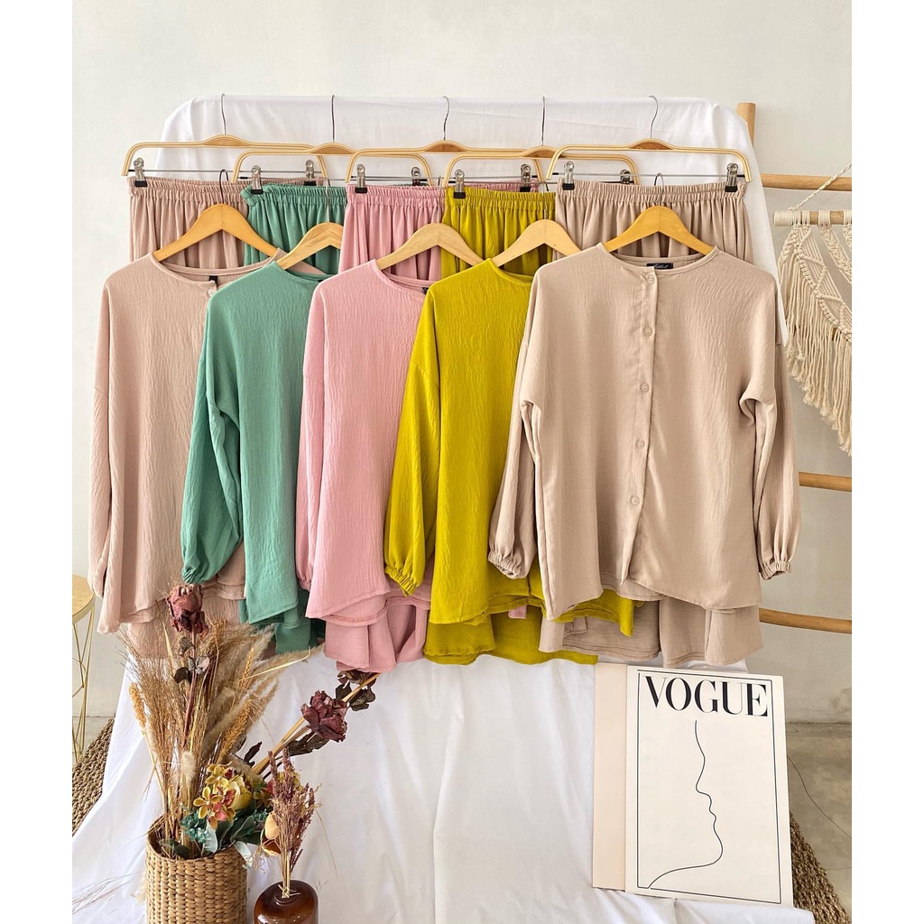 ZOYYA ONESET - KOREAN STYLE - PAKAIAN WANITA - ROK + ATASAN - SETELAN WANITA