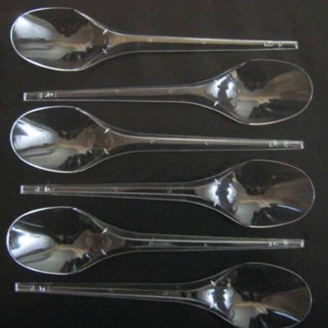 Sendok plastik Bening (1pack 25pc)