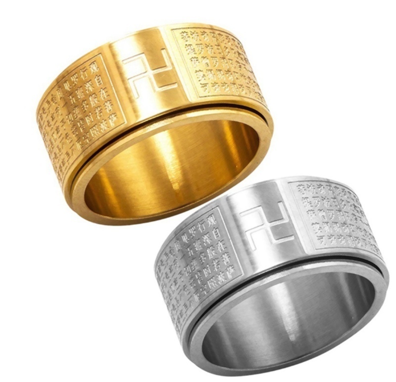 Cincin Bahan Stainless Steel 316l Gold Plated 18k Ukuran 7-14 Untuk Pria Dan Wanita