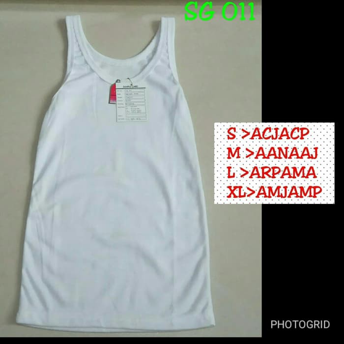 Singlet Anak Remaja Unisex Bahan Katun (SD, SMP) - Size S dan M - Merk Golden Nick