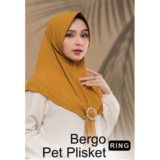 KERUDUNG BERGO PET PLISKET PADI CERUTY BABYDOLL