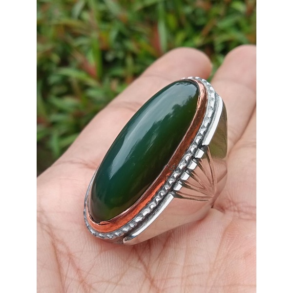 akik ijo lumut .ring 7