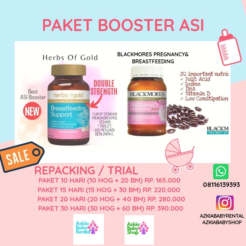 Paket Trial Booster Asi Herbs Of Gold (HOG) Double Strenght &amp; Blackmores Pelancar Asi Best Seller