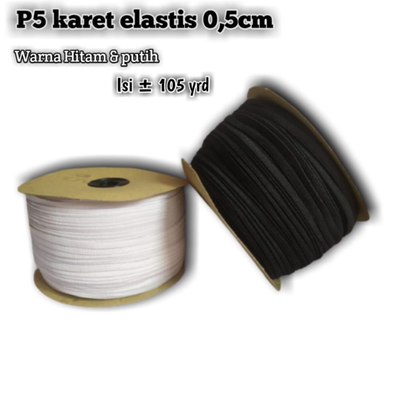 Karet elastis P5 karet masker 0,5cm