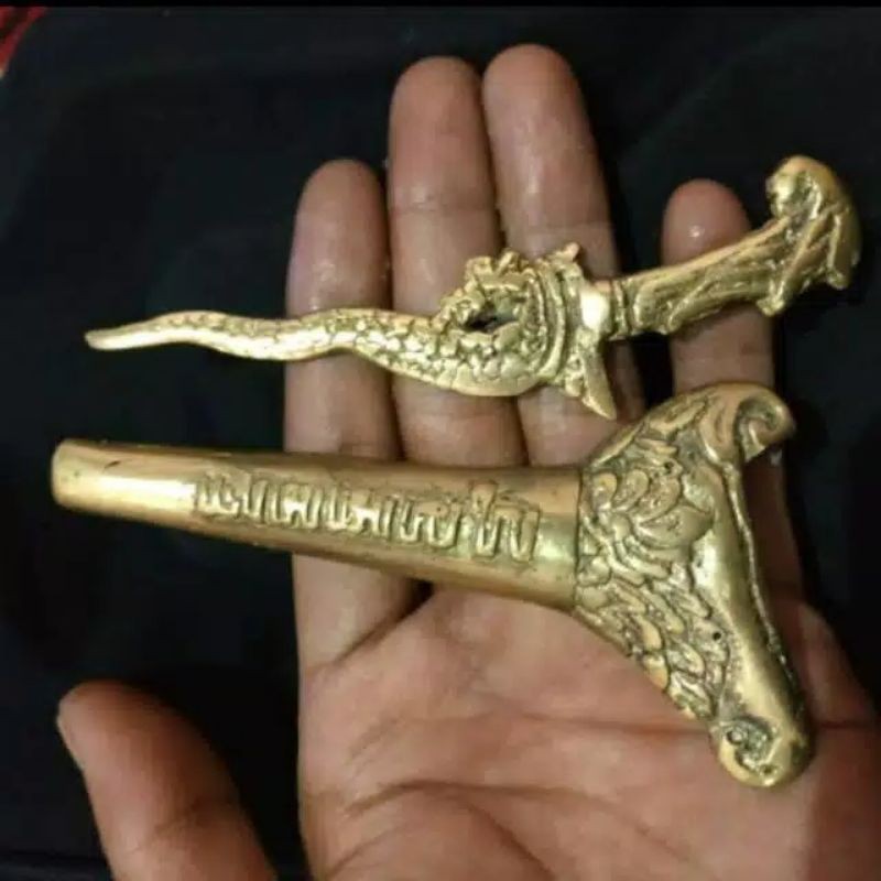 [COD] keris naga Sosro Kuningan mini luk5 untuk koleksi dll.